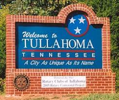 Tullahoma, Tennessee location sign